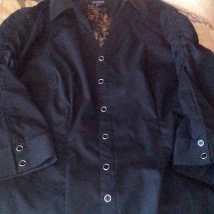 Black ruched top size 2x (new)